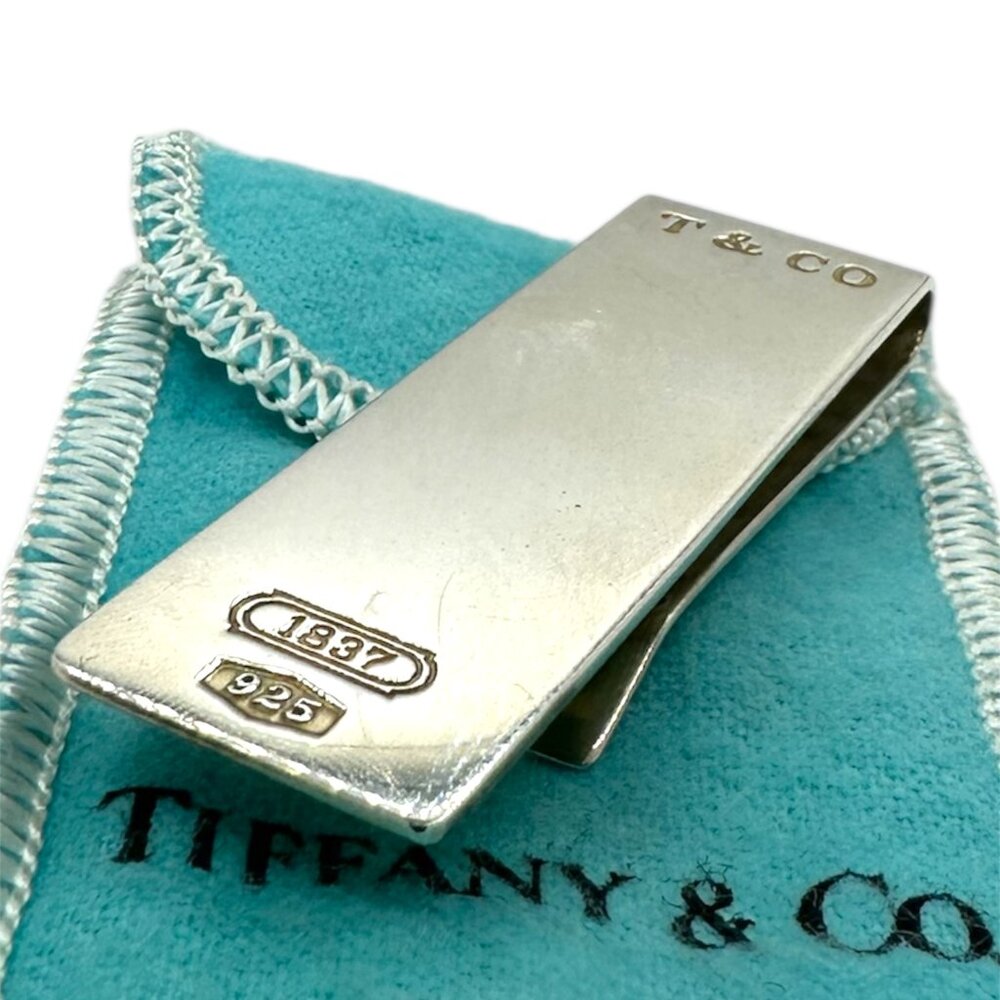 Vintage Luxury Tiffany & Co Sterling Silver 1837 Money Clip Pouch